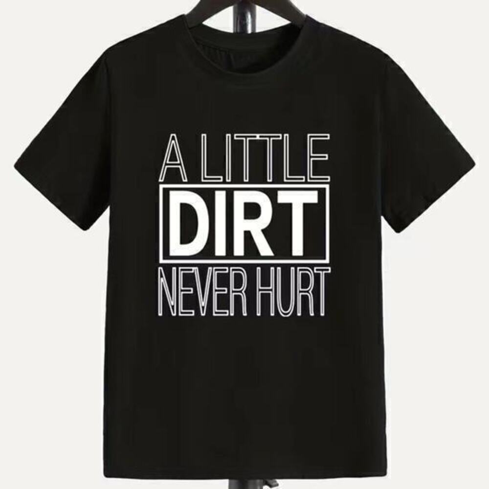 New kids “A little dirt” t-shirt 7-8